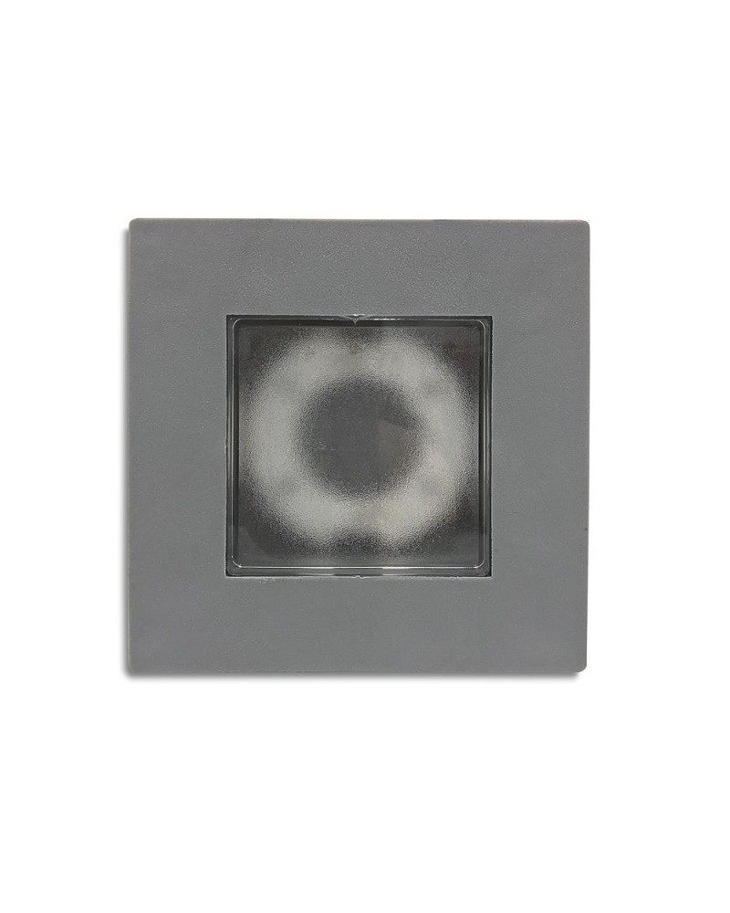 Φωτιστικό χωνευτό τοίχου τετράγωνο γκρι GX53 IP65 ARAPIDIS
