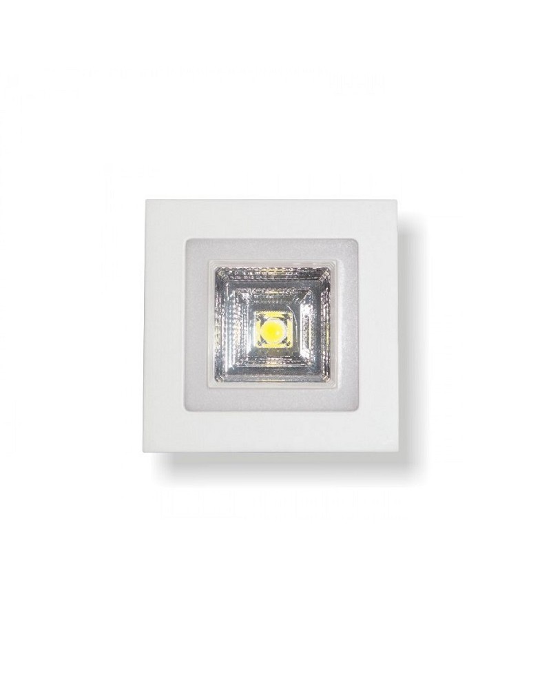 Σποτ χωνευτό οροφής τετράγωνο 80x80 LED 4000K/3000Κ 550lm 6W λευκό SPOTLIGHT