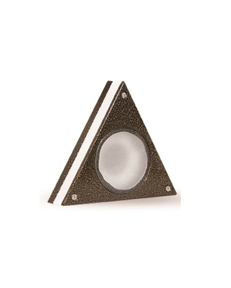 Απλίκα τοίχου τρίγωνη διπλού φωτισμού αλουμίνιο χρυσό μαύρο LED IP64 LIGHTUP