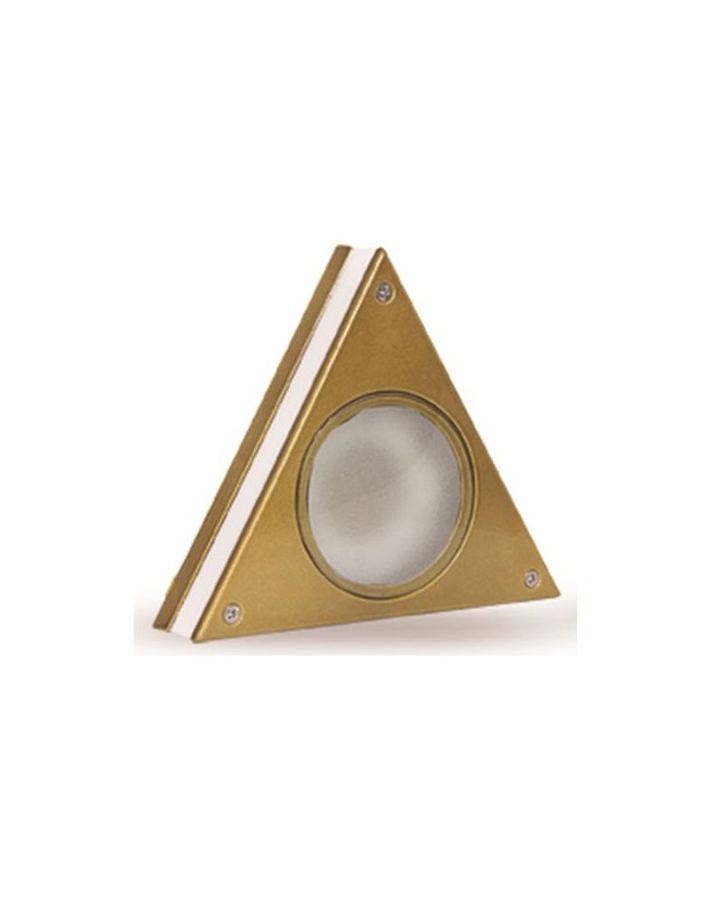 Απλίκα τοίχου τρίγωνη διπλού φωτισμού αλουμίνιο Bronze LED IP64 LIGHTUP