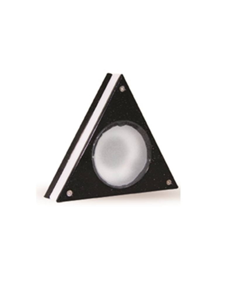 Απλίκα τοίχου τρίγωνη διπλού φωτισμού αλουμίνιο μαύρο πέρλα LED IP64 LIGHTUP