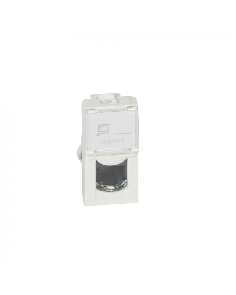 Mosaic πρίζα RJ45 UTP κατ. 5e 1 στ. λευκή LEGRAND